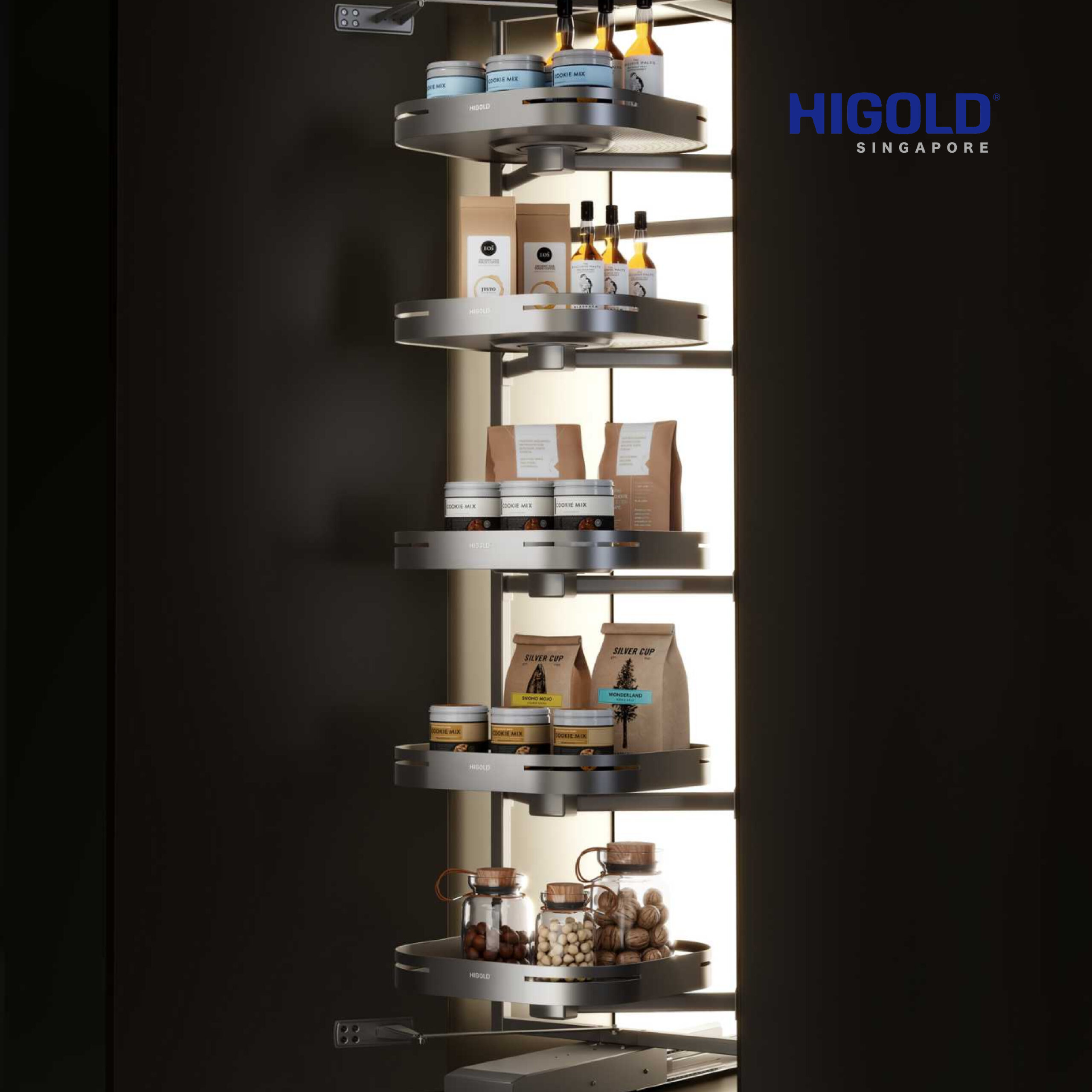 HIGOLD Tourbillion Tall basket 360 Rotate Basket