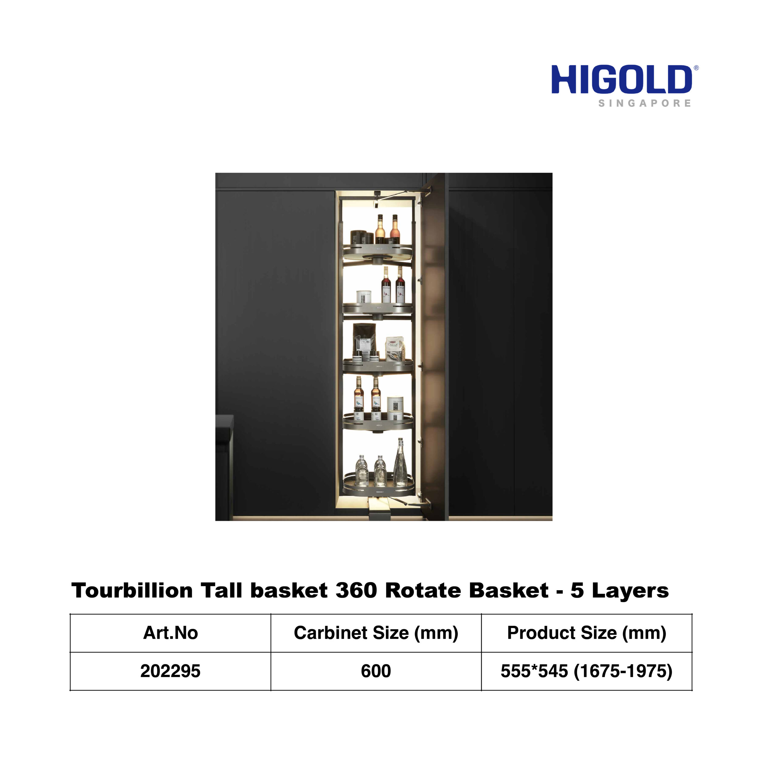 HIGOLD Tourbillion Tall basket 360 Rotate Basket - Image 2