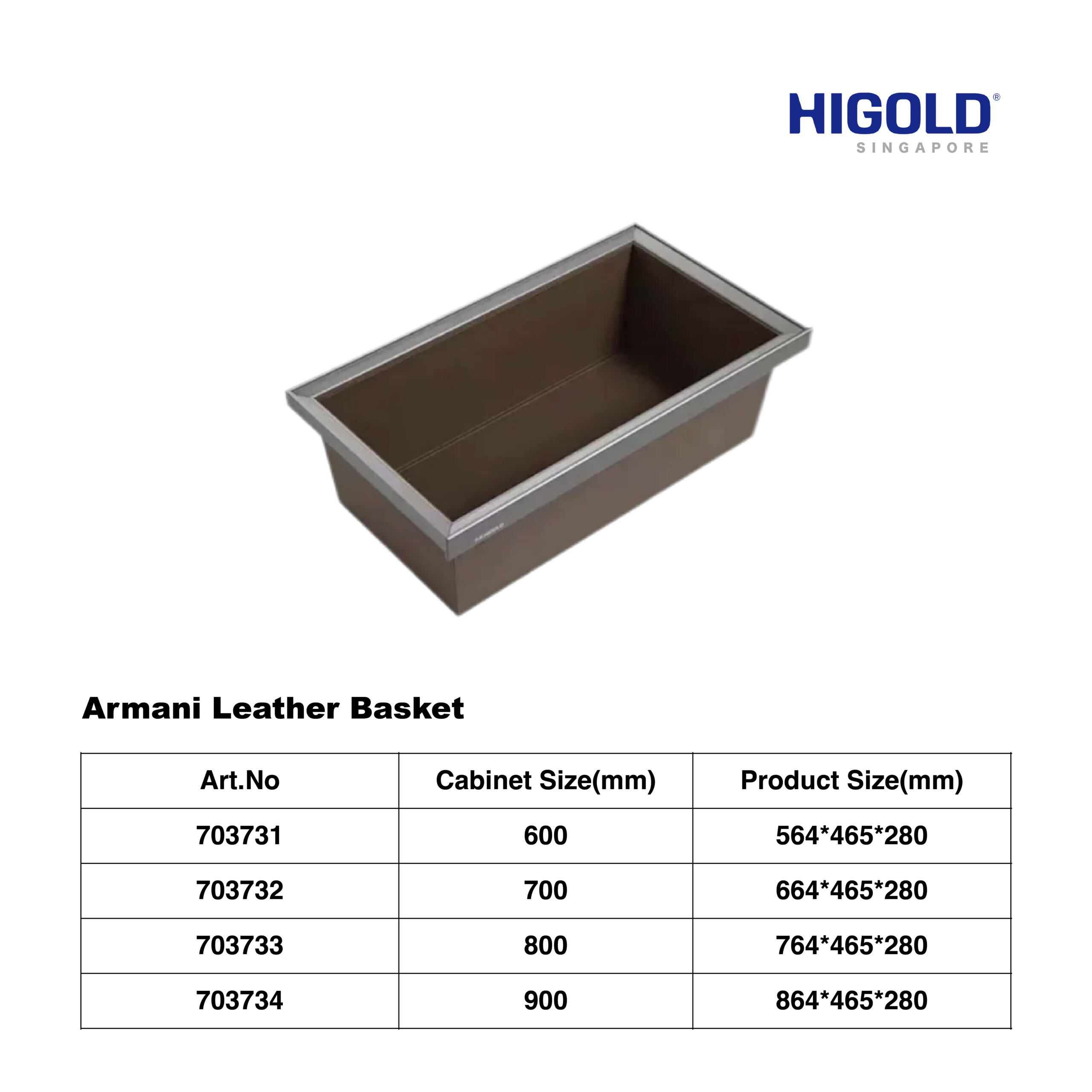 HIGOLD Armani Leather Basket - Image 2