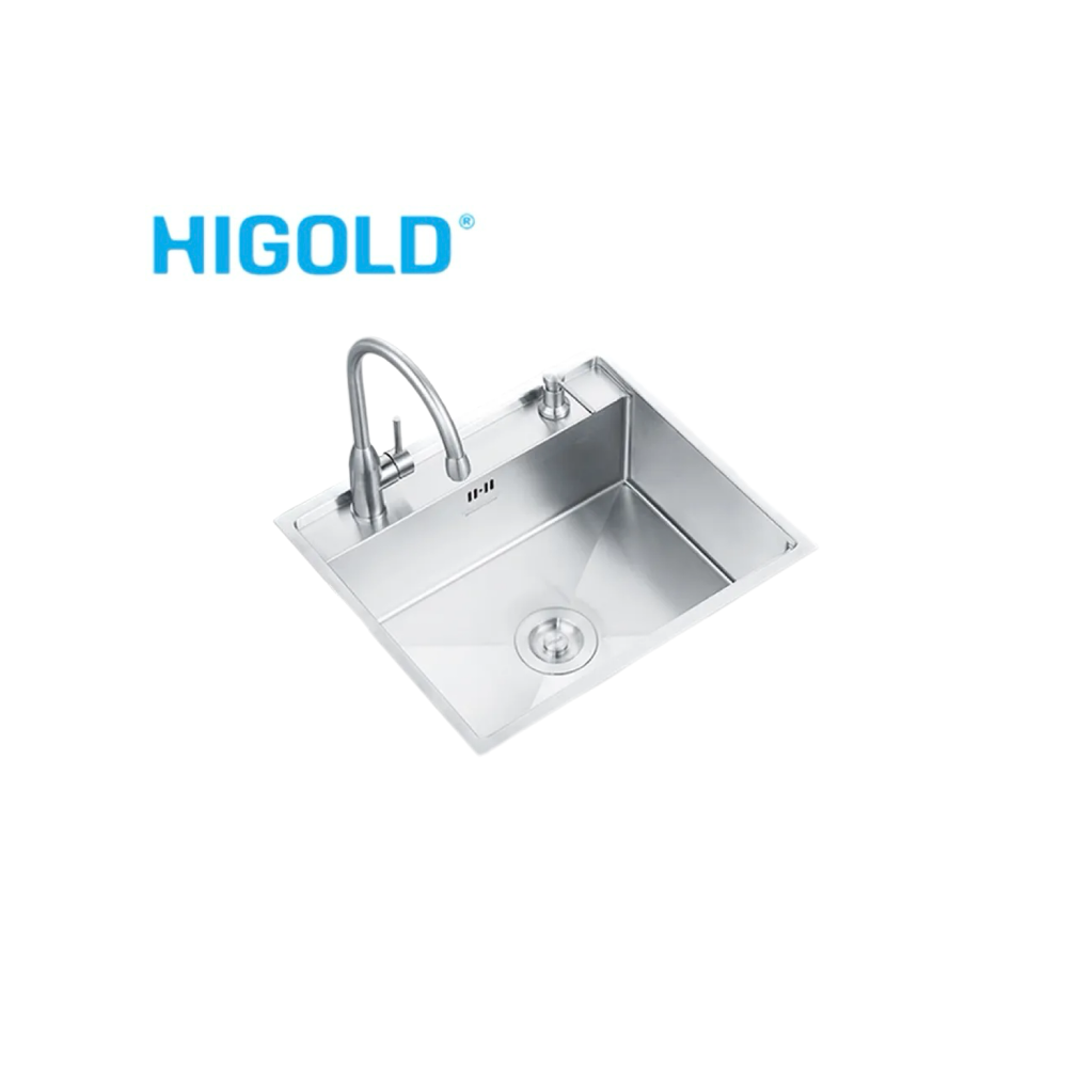 HIGOLD 304 stainless steel kitchen sink, chopping board package. can use for both top-mount or under-mount
