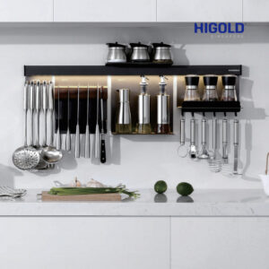 HIGOLD Kitchen Wall-Mounted Hanging Set / Spice Bottle Rack
