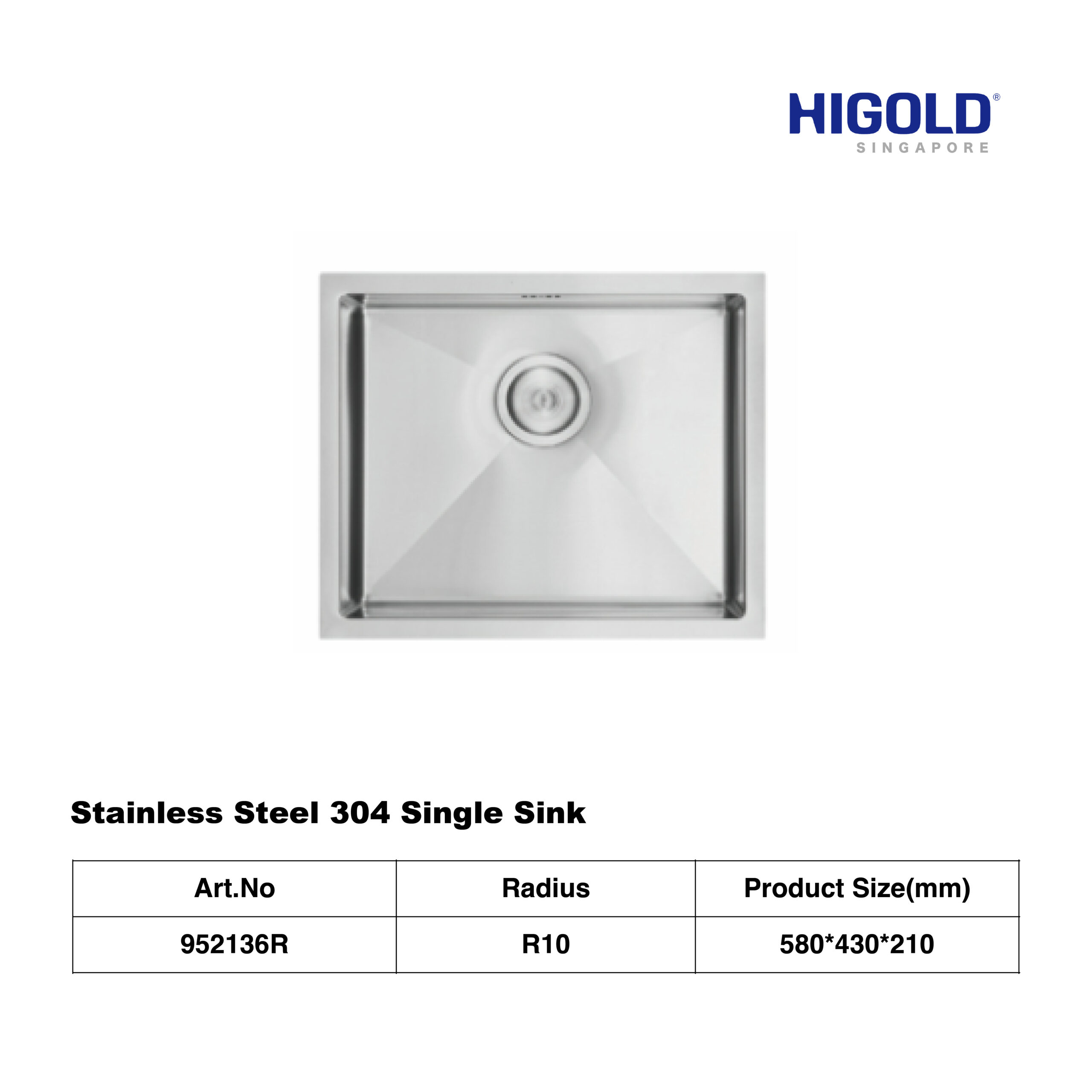 HIGOLD Stainless Steel 304 Single/Double Sink - Image 3