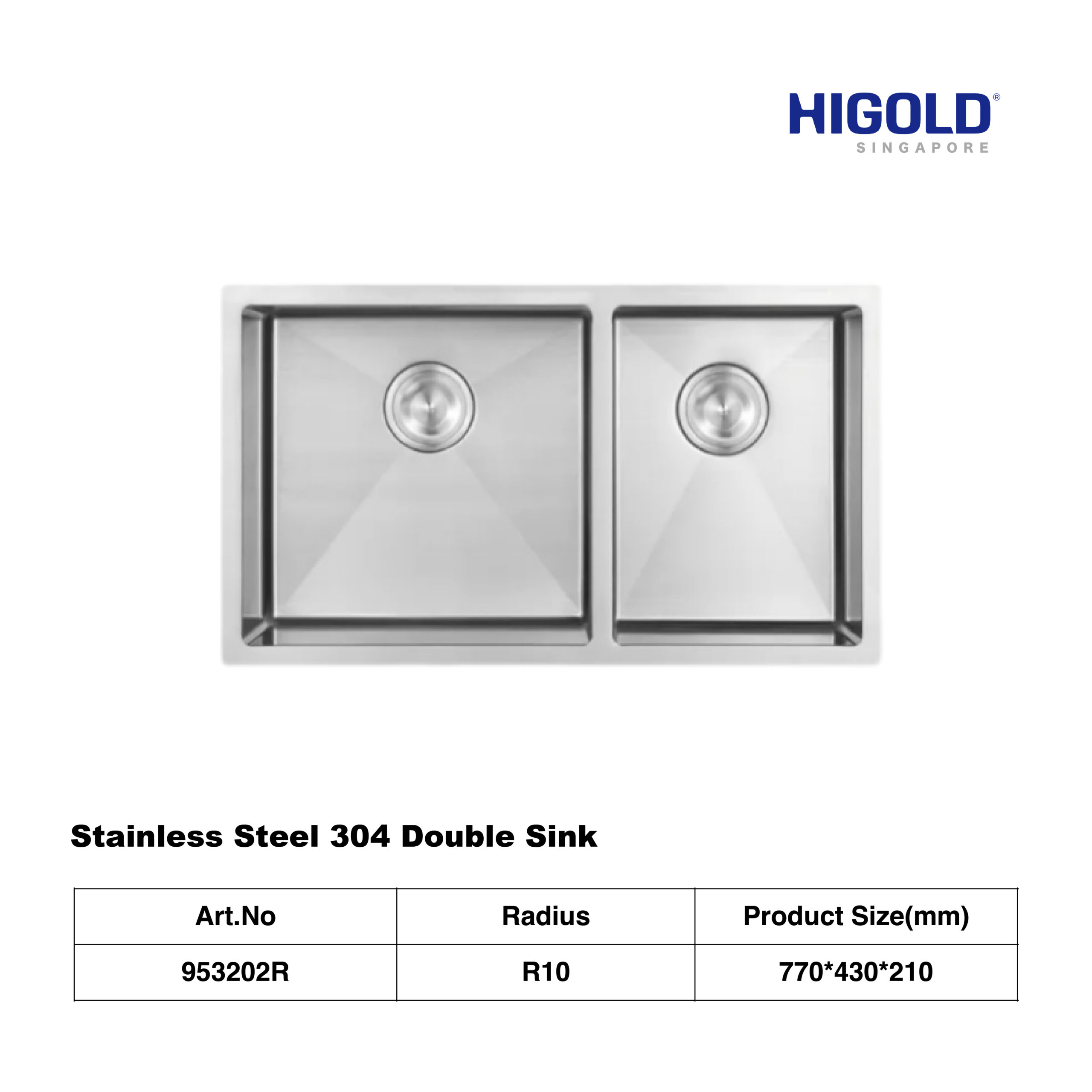 HIGOLD Stainless Steel 304 Single/Double Sink - Image 4