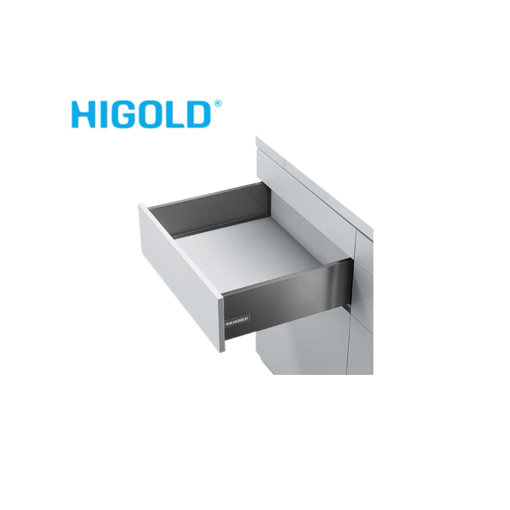 HIGOLD Luxurious Soft Close Square Drawer(Grey)