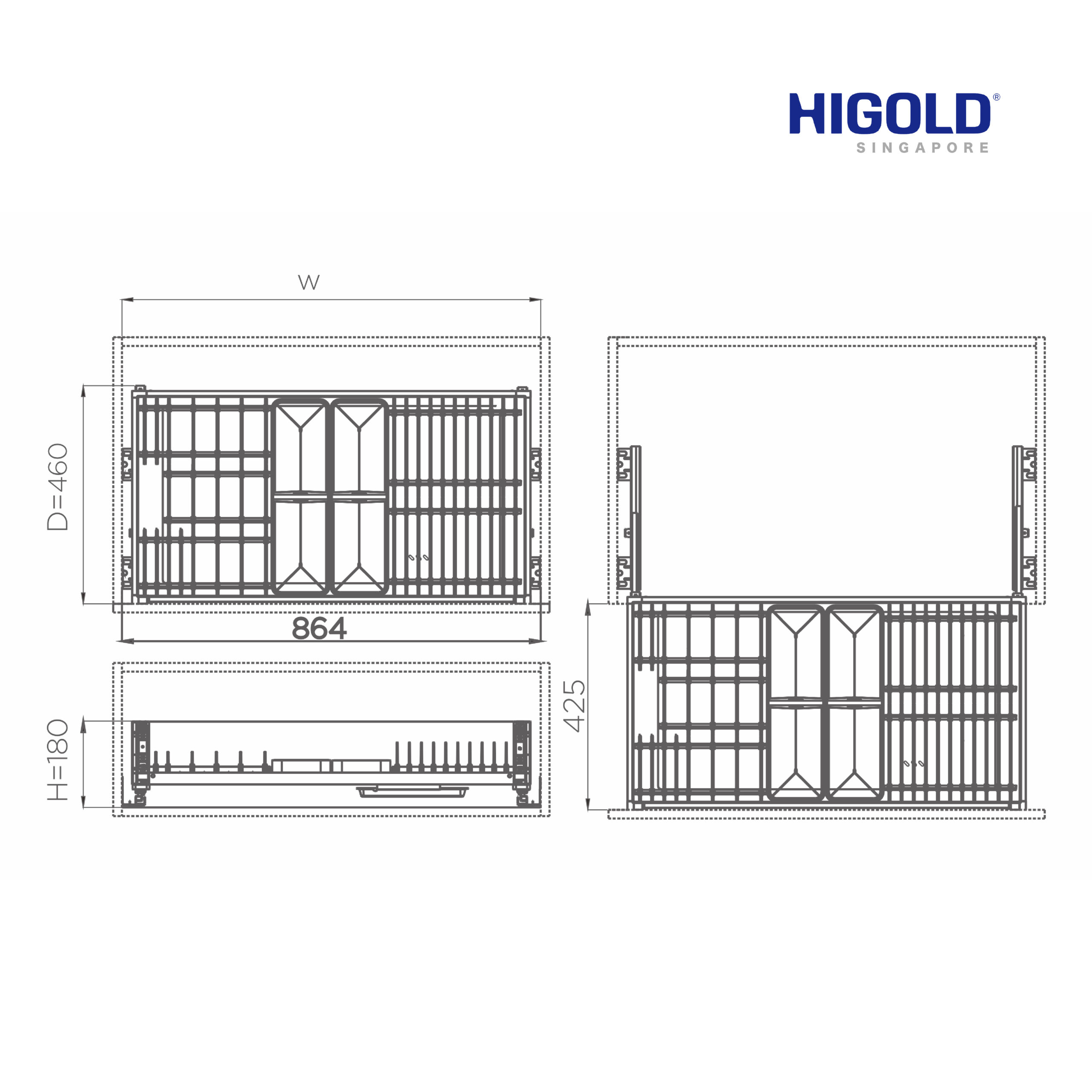 HIGOLD Shearer 3.0 Three Side Drawer With Glass Pannel - Image 3