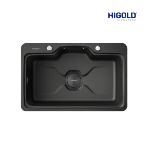 HIGOLD BL4.0 Series SUS 304 Pressing Sink Single Bowl With Steps Stone Texture Surface