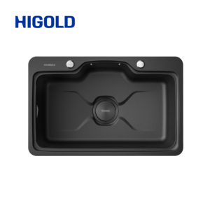 HIGOLD BL4.0 Series SUS 304 Pressing Sink Single Bowl With Steps Stone Texture Surface