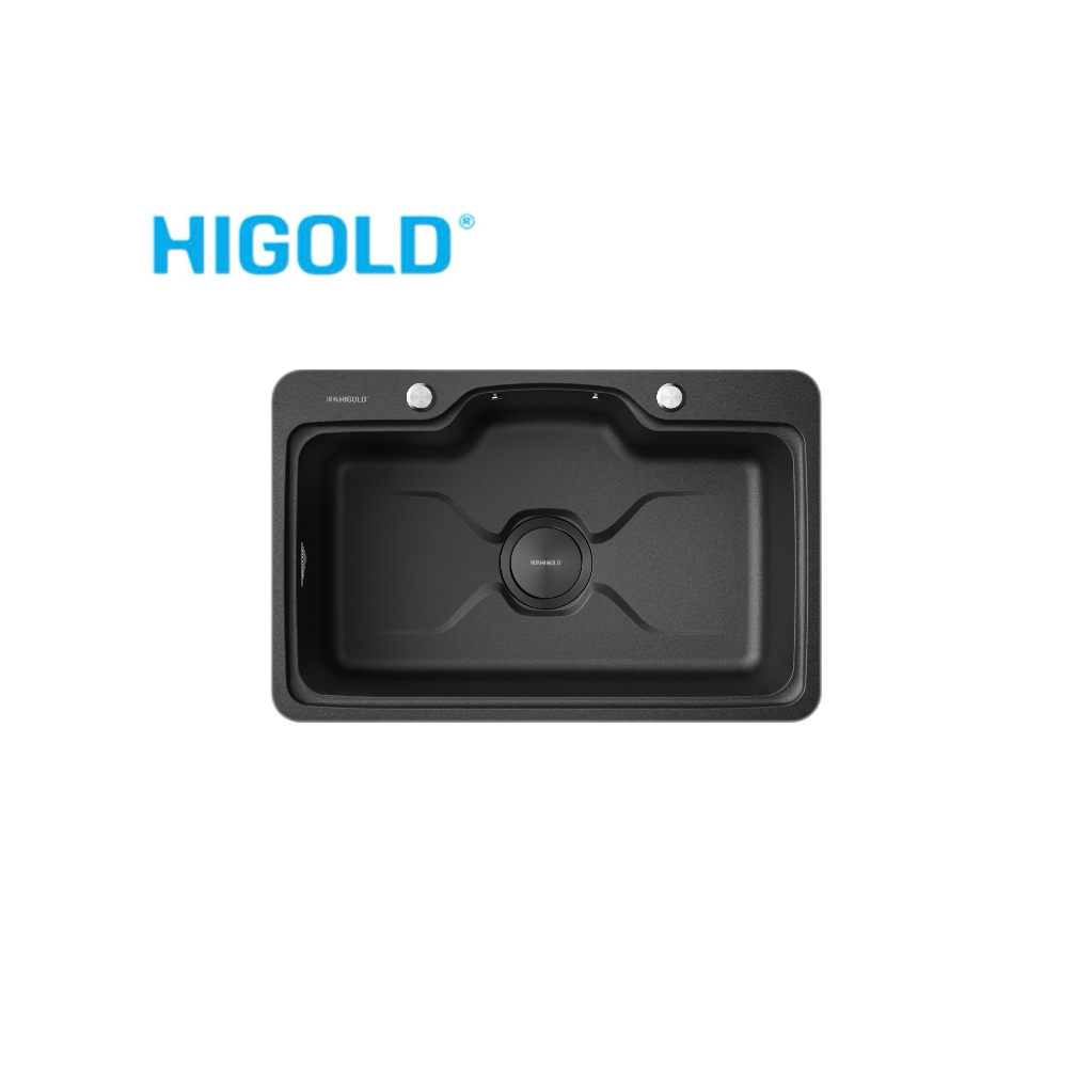 HIGOLD BL4.0 Series SUS 304 Pressing Sink Single Bowl With Steps Stone Texture Surface