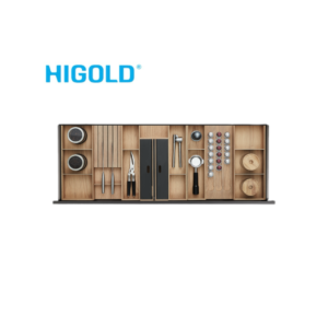 HIGOLD Pull Out Basket  Four Sides With Solid Wood Compartments