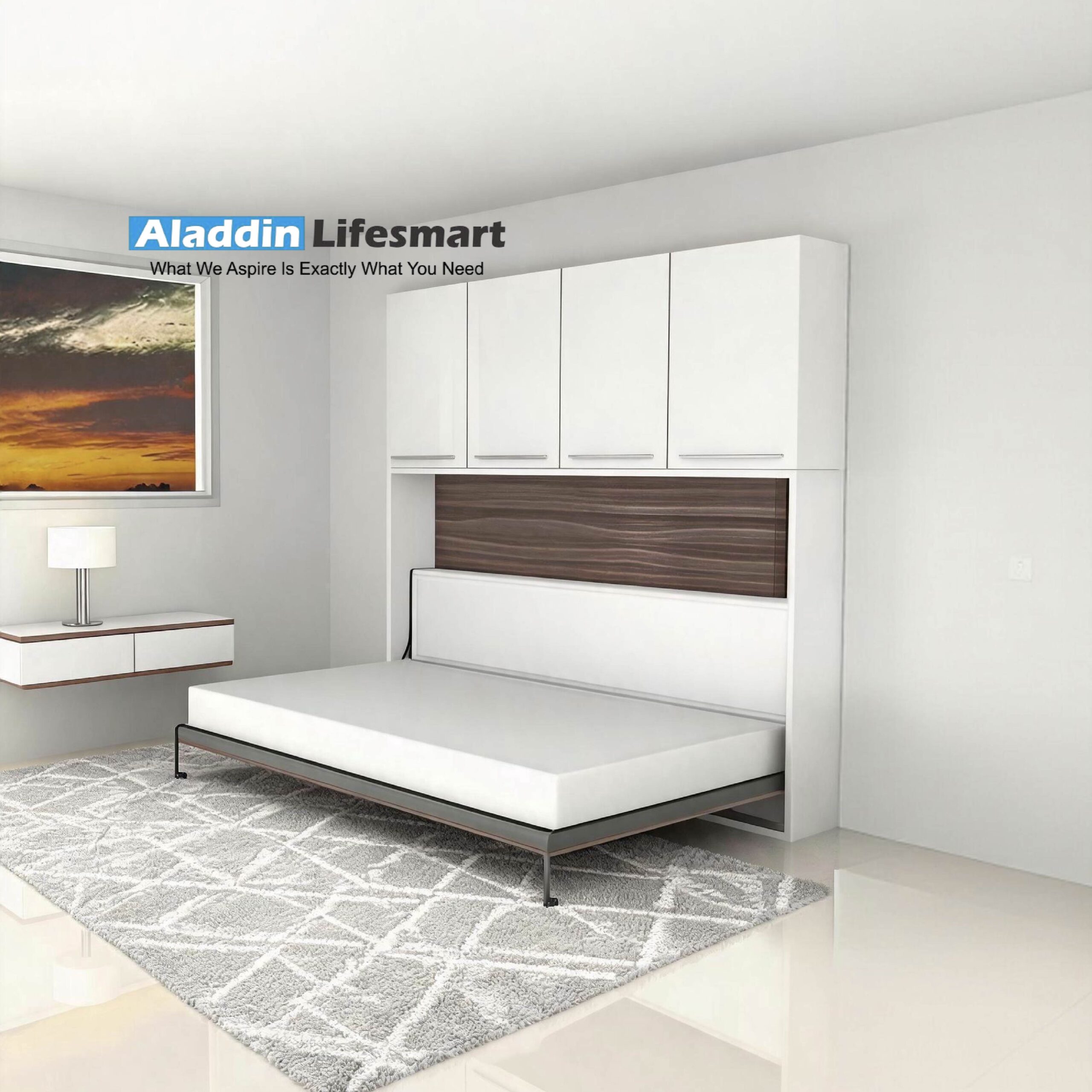 HN Horizontal Wall Bed Hardware System (Basic Set, Mattress Not Included)