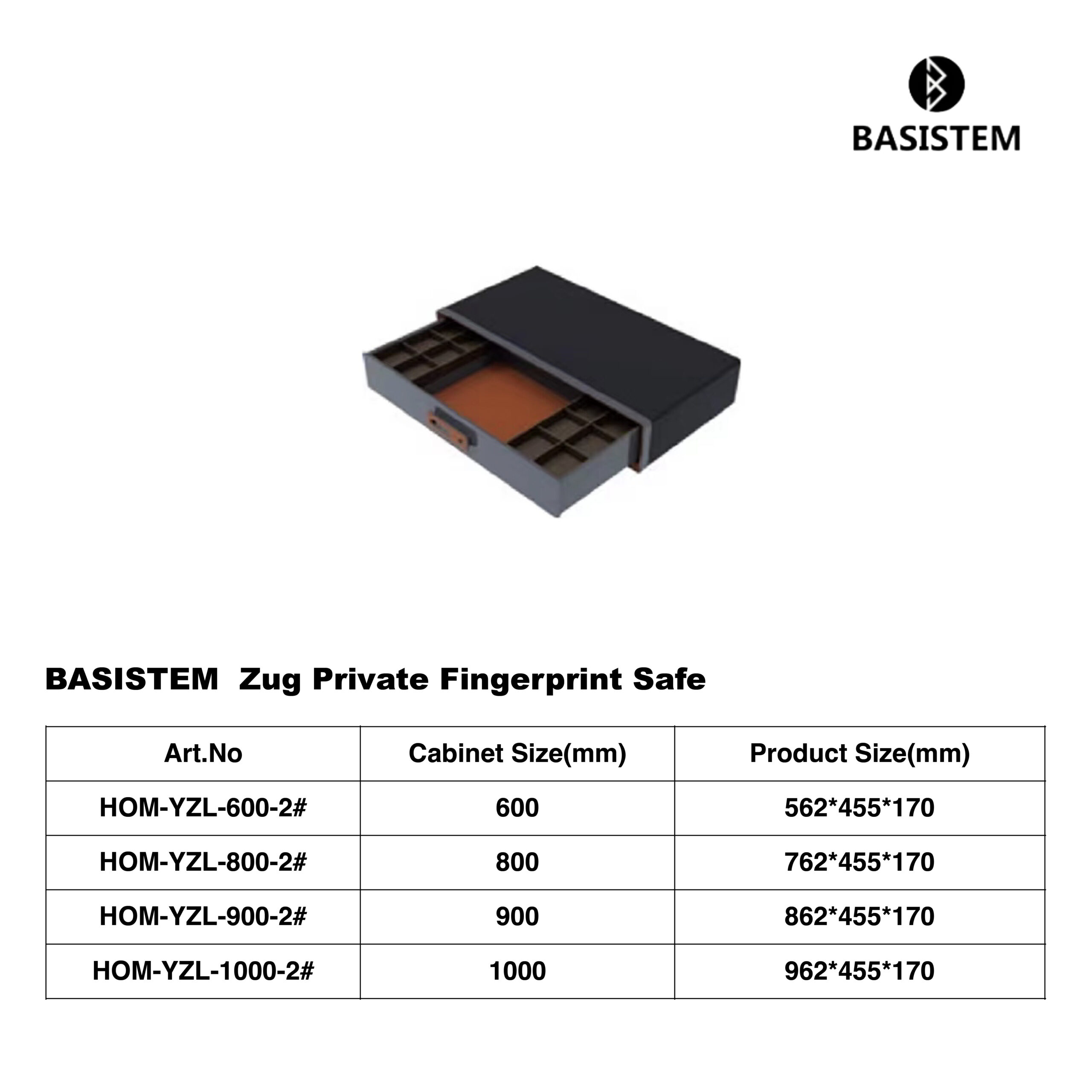 BASISTEM Zug Private Fingerprint Safe - Image 2